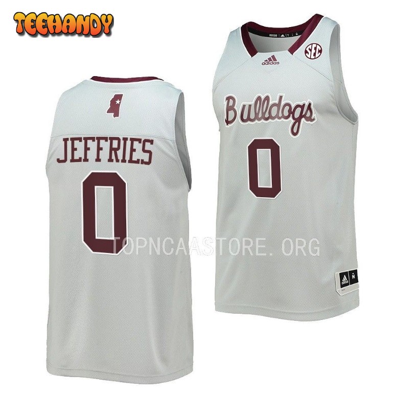 Mississippi State Bulldogs D.J. Jeffries Gray Reverse Retro College Jersey