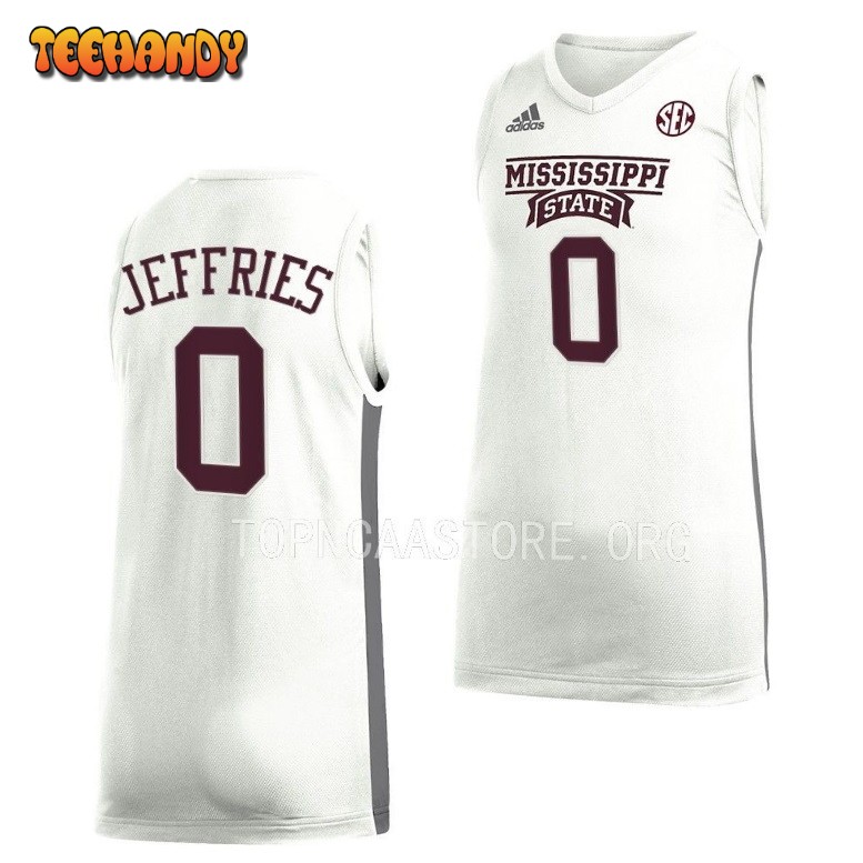 Mississippi State Bulldogs D.J. Jeffries White College Basketball Jersey