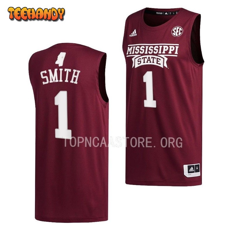 Mississippi State Bulldogs Tolu Smith Maroon College Basketball Jersey