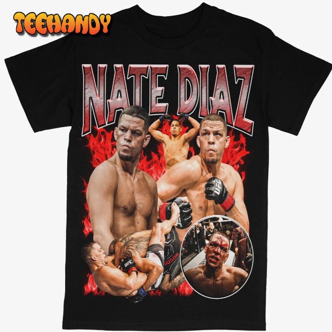 Nate Diaz American Fighter Tshirt, Jiu Jitsu Boxing Champion Fans T Shirt