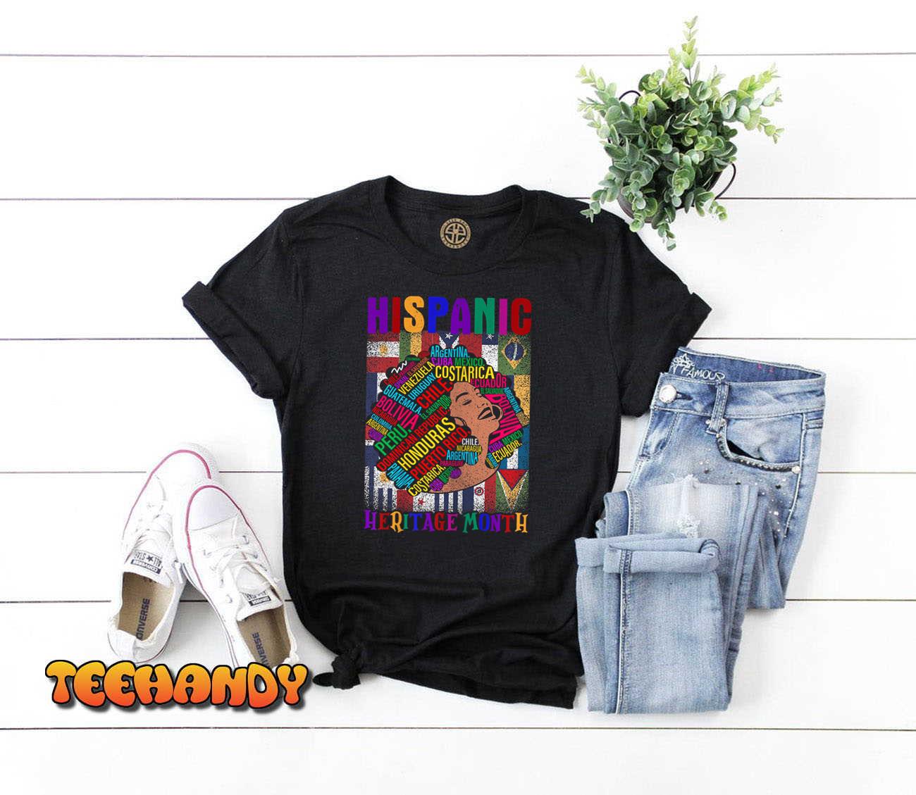 National Hispanic Heritage Month Latina Woman All Countries T-Shirt