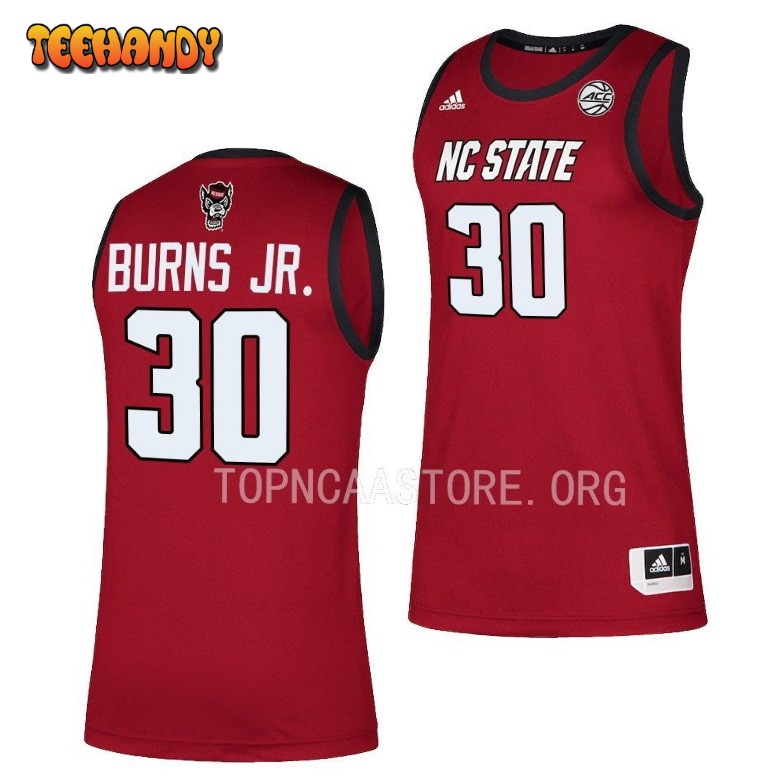 NC State Wolfpack D.J. Burns Jr. 2023 Red College Basketball Jersey