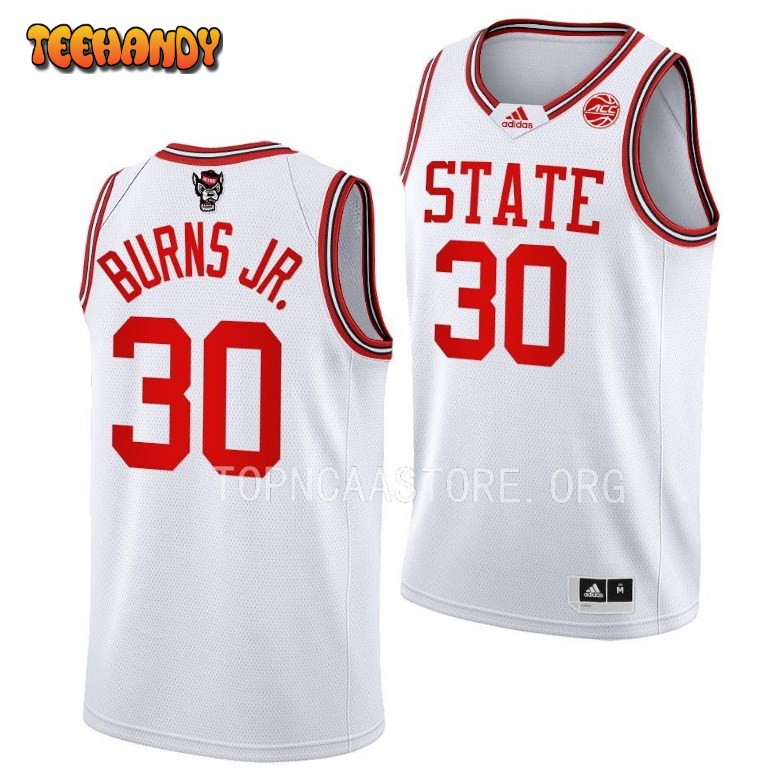 NC State Wolfpack D.J. Burns Jr. White 1983 Throwback College Jersey