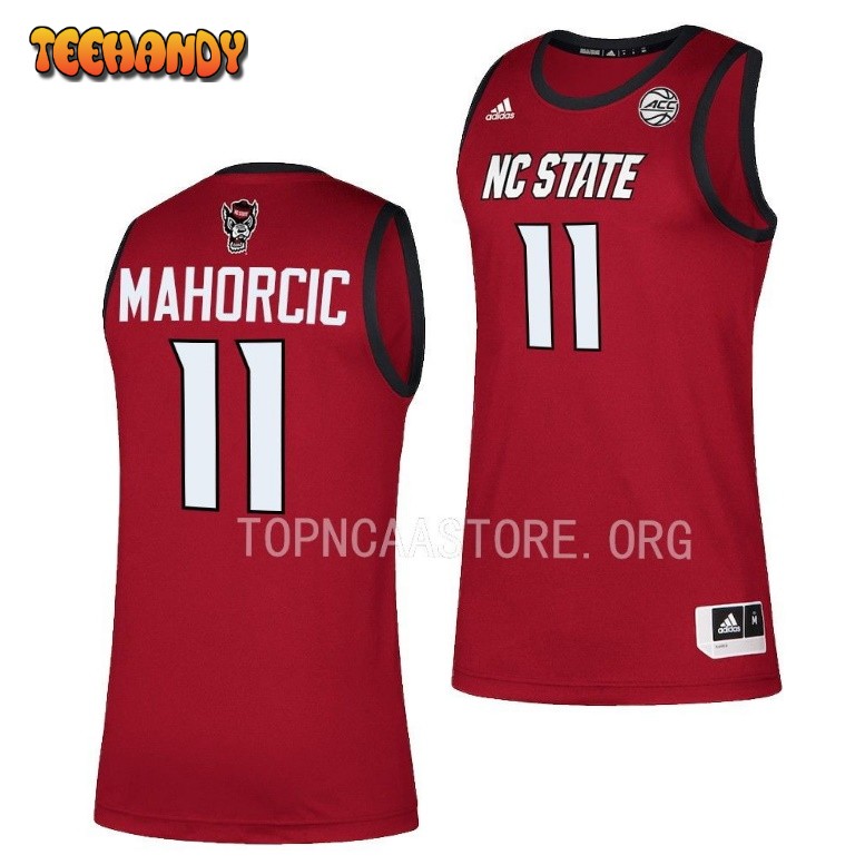 NC State Wolfpack Dusan Mahorcic 2023 Red College Basketball Jersey