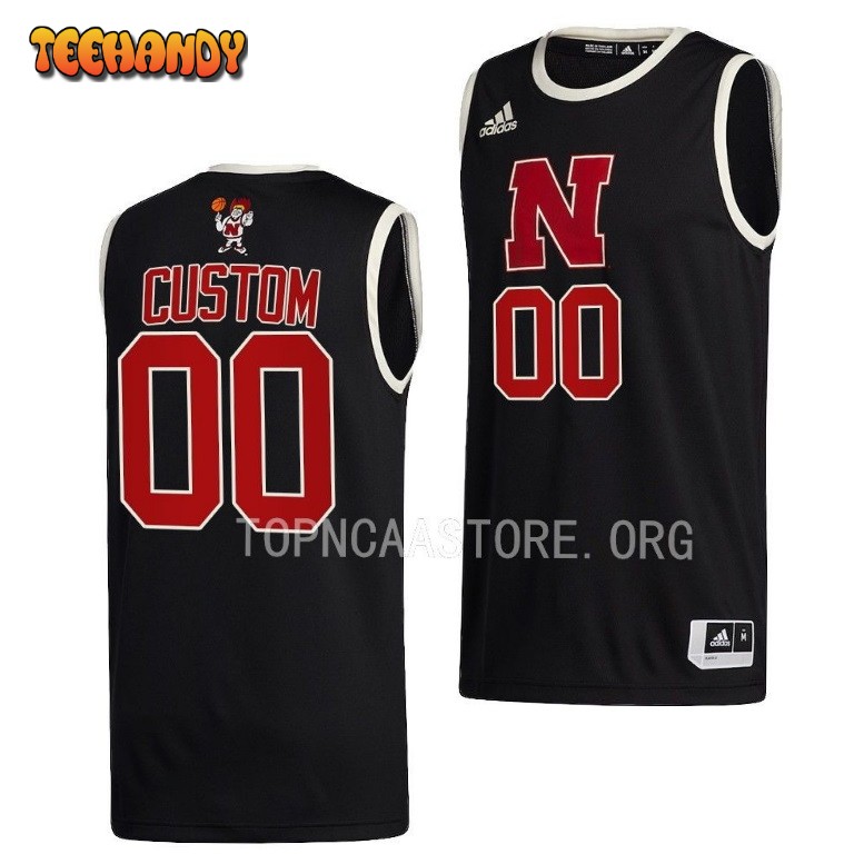 Nebraska Cornhuskers Custom Black College Basketball Jersey