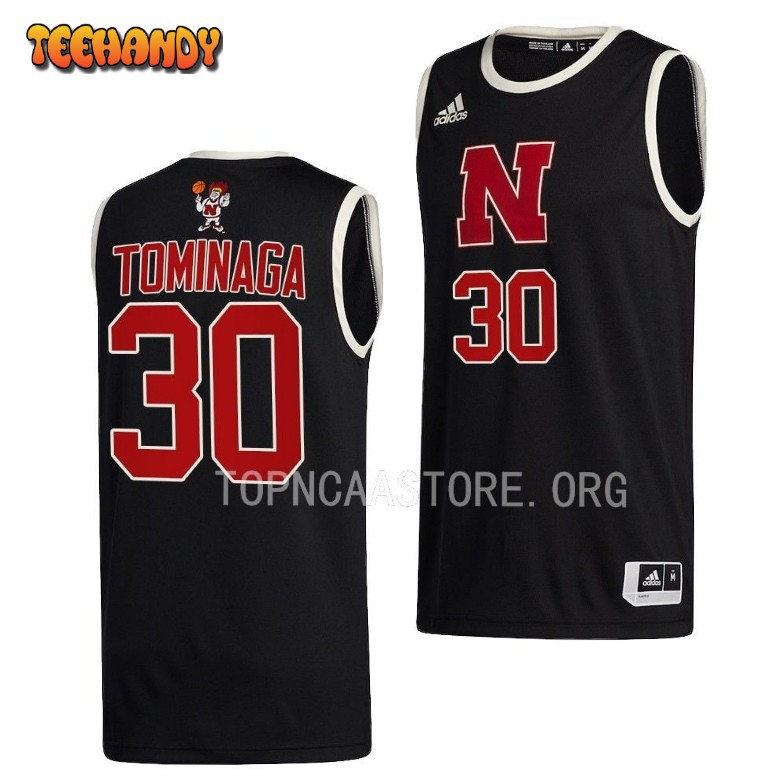 Nebraska Cornhuskers Keisei Tominaga Black College Basketball Jersey