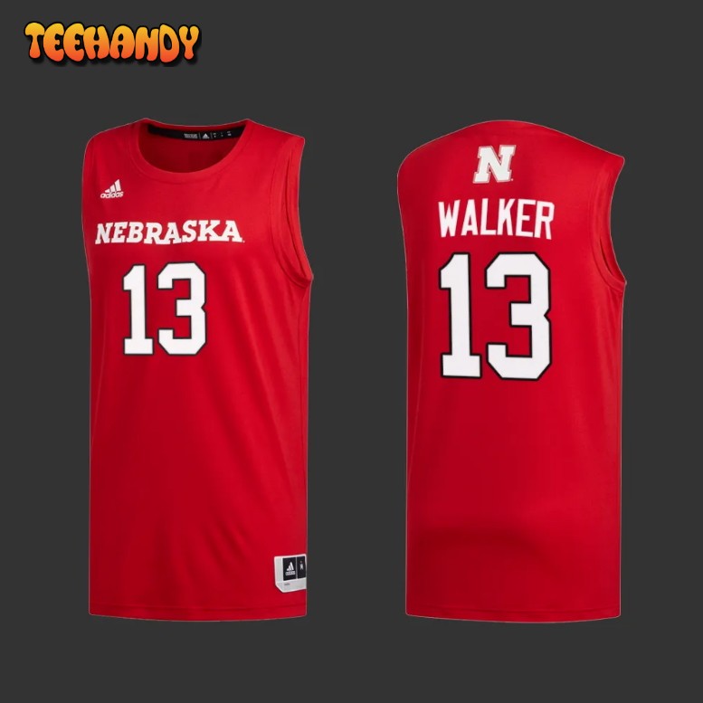 Nebraska Huskers Derrick Walker 2022-23 Red College Basketball Jersey