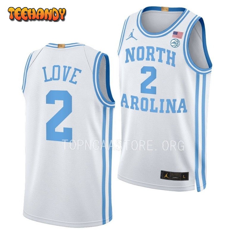 North Carolina Tar Heels Caleb Love 2023 White Elite College Basketball Jersey