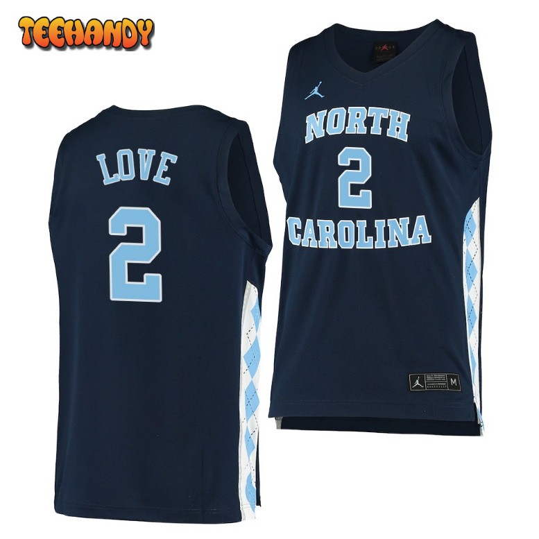 North Carolina Tar Heels Caleb Love Navy Alternate College Basketball Jersey