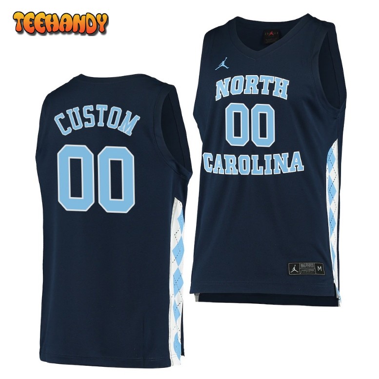 North Carolina Tar Heels Custom Navy Alternate College Basketball Jersey