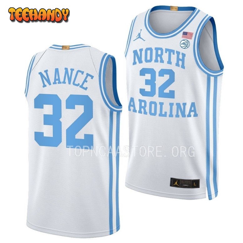 North Carolina Tar Heels Pete Nance 2023 White Elite College Basketball Jersey