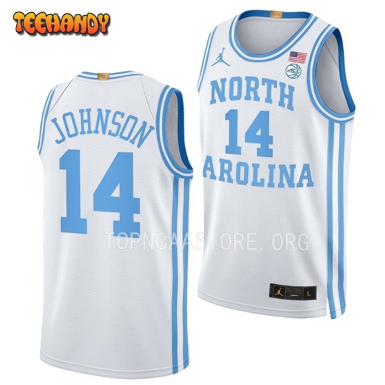 North Carolina Tar Heels Puff Johnson 2023 White Elite College Basketball Jersey