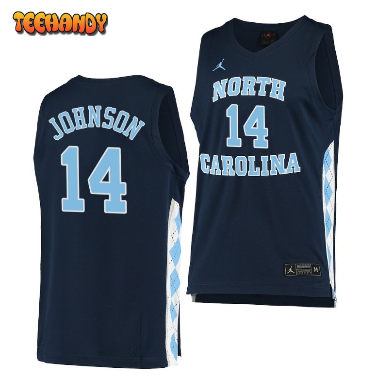 North Carolina Tar Heels Puff Johnson Navy Alternate College Basketball Jersey