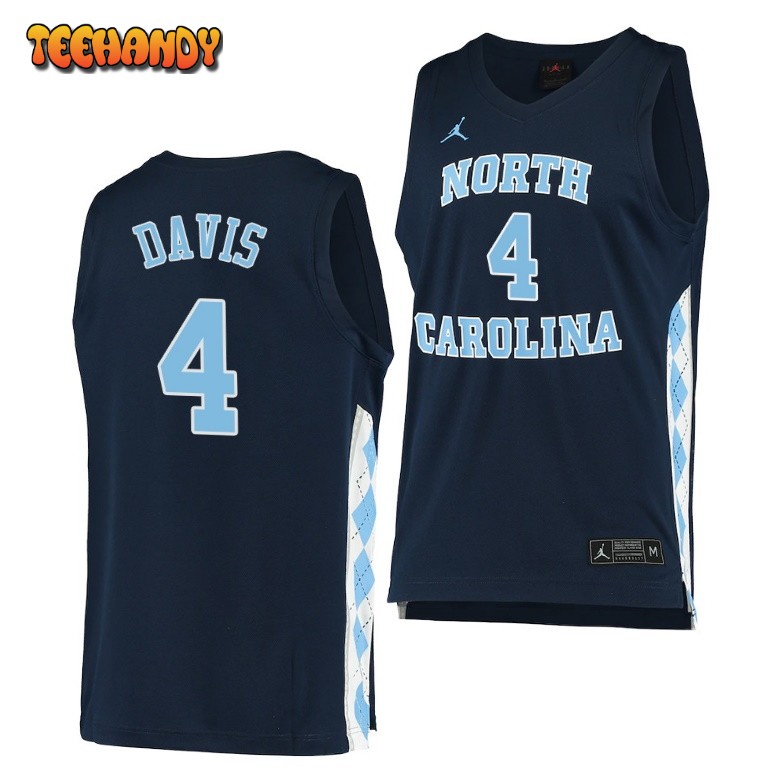 North Carolina Tar Heels R.J. Davis Navy Alternate College Basketball Jersey