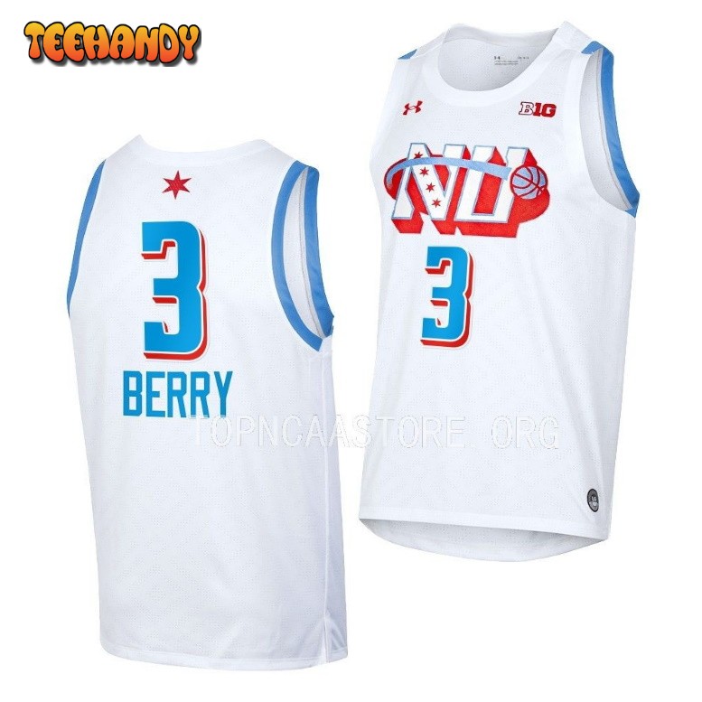 Northwestern Wildcats Ty Berry Chicago’s Own White By the Players Jersey