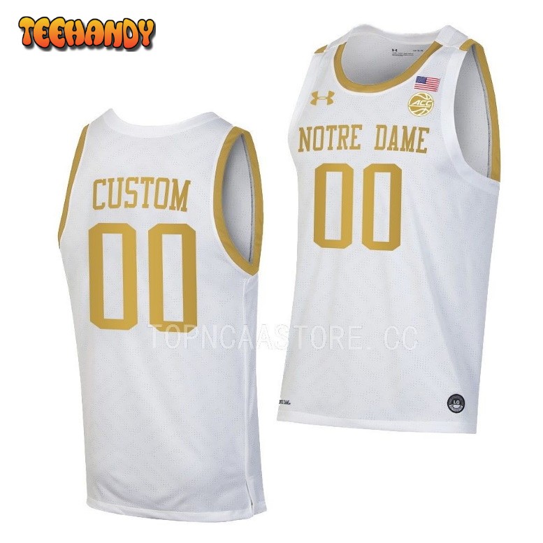 Notre Dame Fighting Irish Custom 2023 White College Basketball Jersey