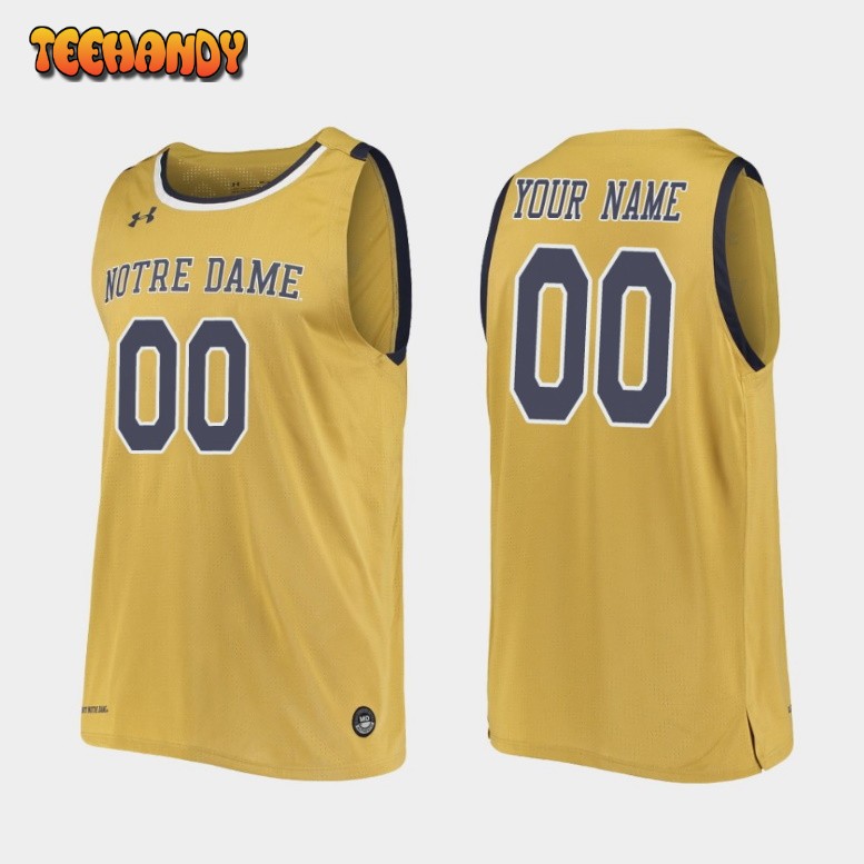 Notre Dame Fighting Irish Custom Gold College Basketball Jersey