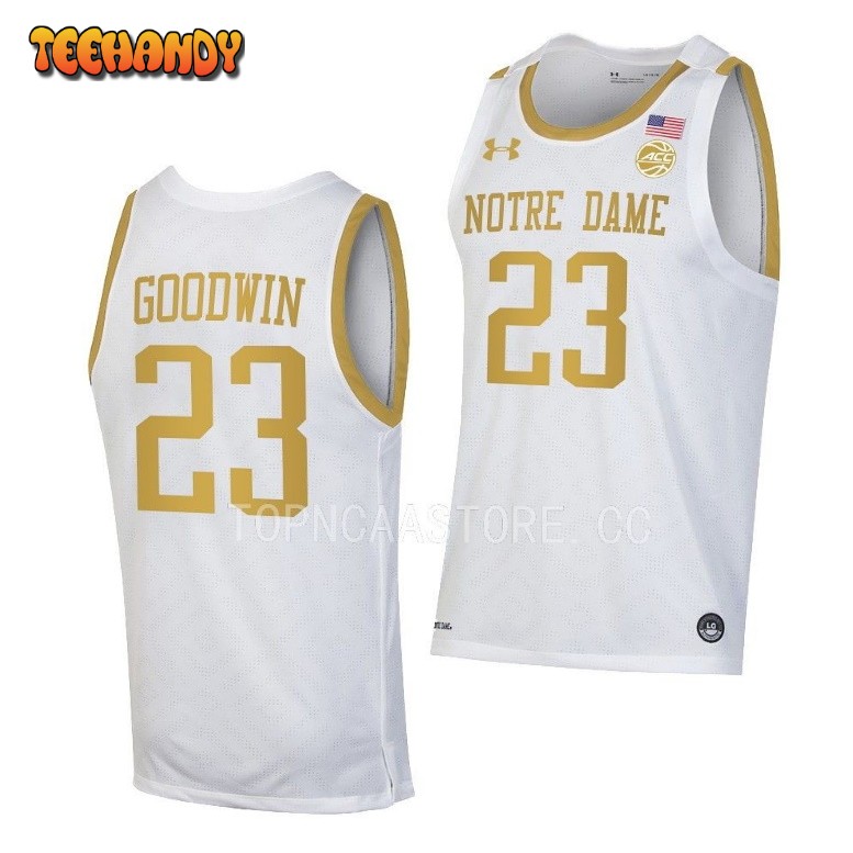 Notre Dame Fighting Irish Dane Goodwin 2023 White College Basketball Jersey