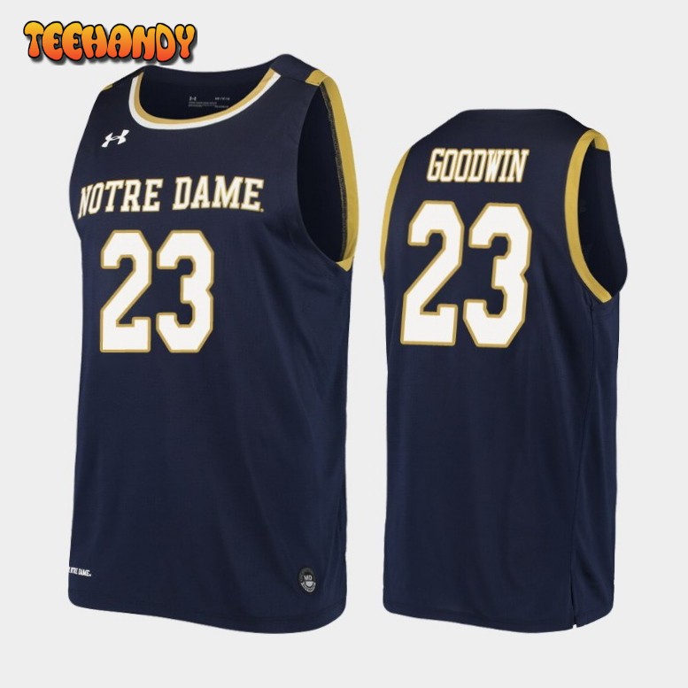 Notre Dame Fighting Irish Dane Goodwin Navy Replica College Basketball Jersey