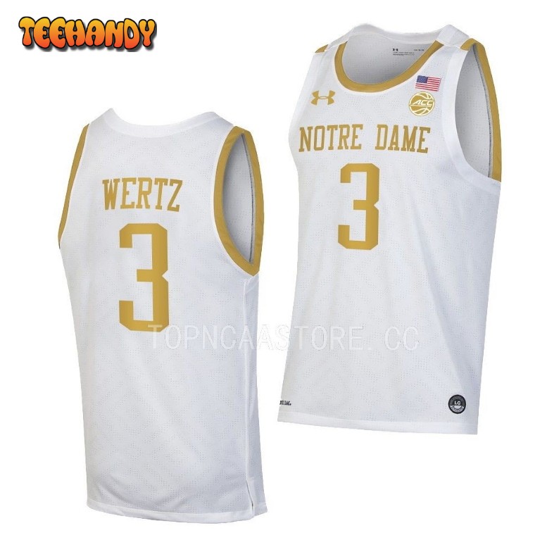 Notre Dame Fighting Irish Trey Wertz 2023 White College Basketball Jersey