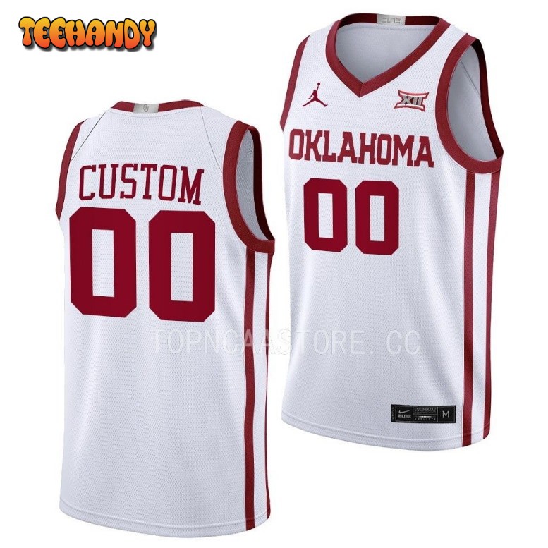 Oklahoma Sooners Custom 2023 White Home College Basketball Jersey