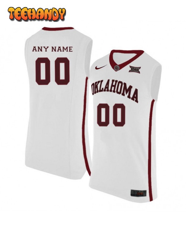 Oklahoma Sooners Custom White College Basketball Jersey