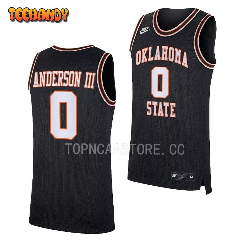 Oklahoma State Cowboys Avery Anderson III Black Retro College Basketball Jersey