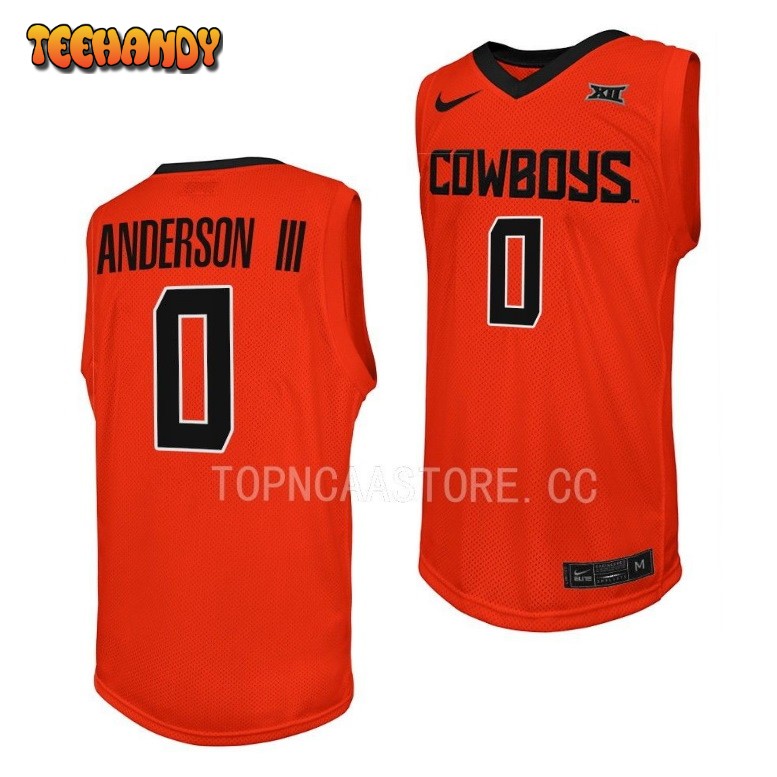 Oklahoma State Cowboys Avery Anderson III Orange College Basketball Jersey