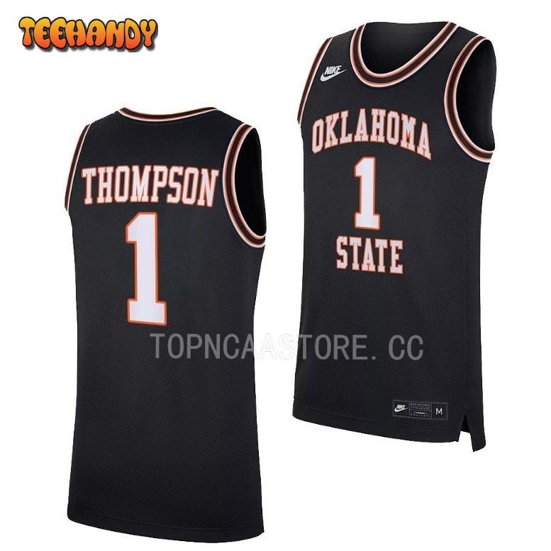 Oklahoma State Cowboys Bryce Thompson Black Retro College Basketball Jersey