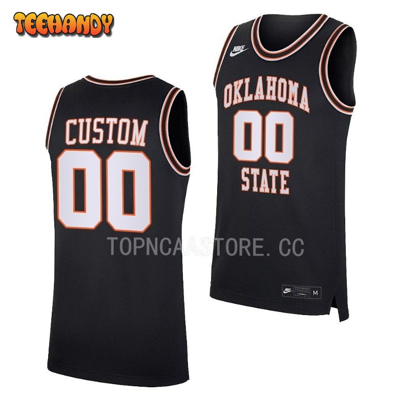 Oklahoma State Cowboys Custom Black Retro College Basketball Jersey