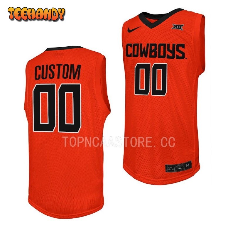 Oklahoma State Cowboys Custom Orange College Basketball Jersey