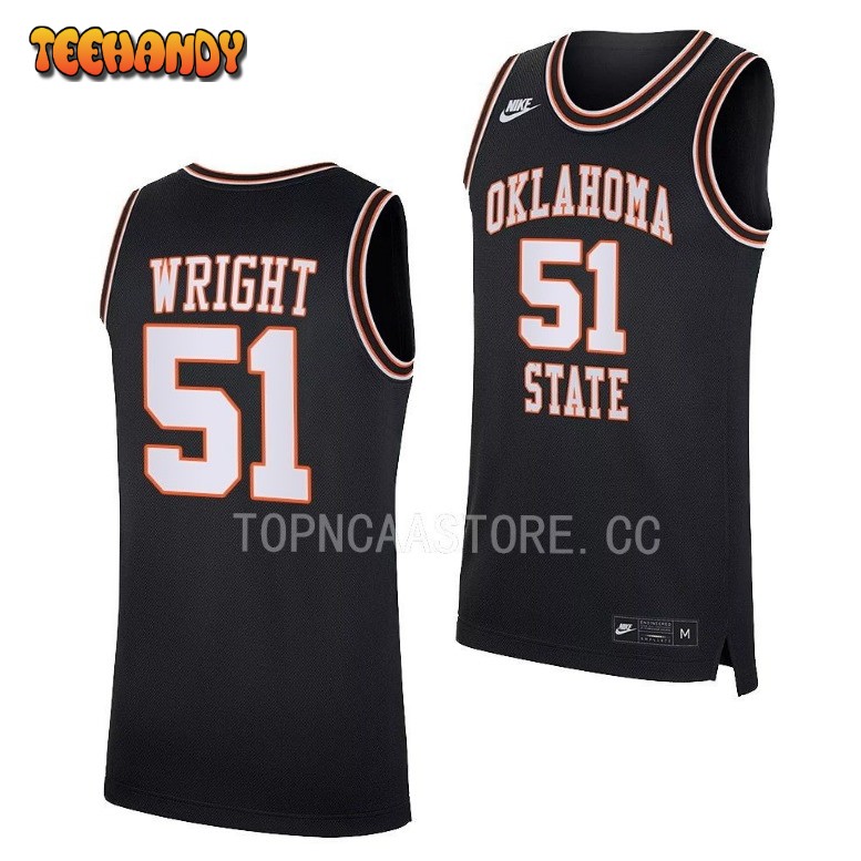 Oklahoma State Cowboys John-Michael Wright Black Retro College Jersey