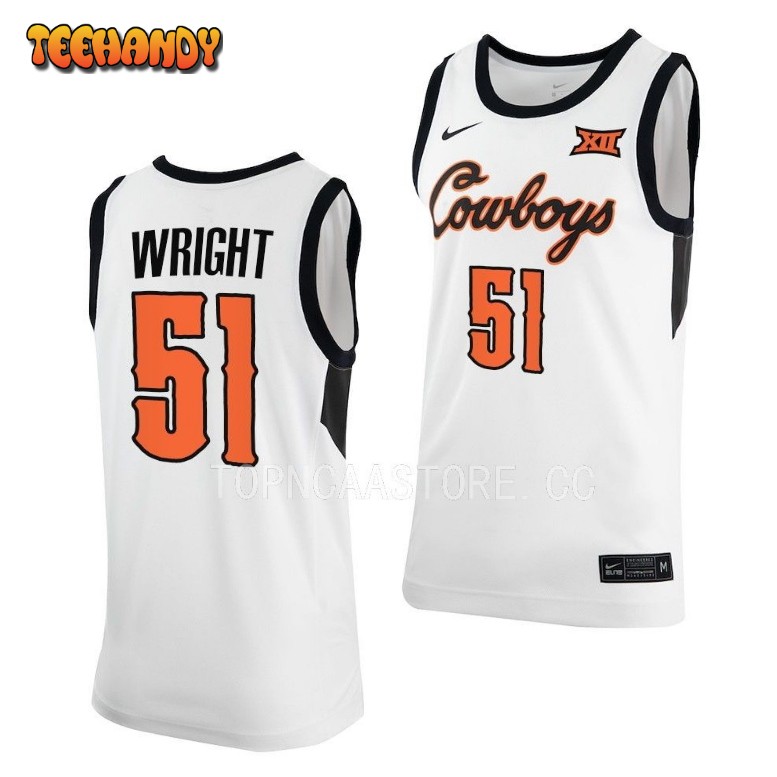 Oklahoma State Cowboys John-Michael Wright White Classic College Jersey