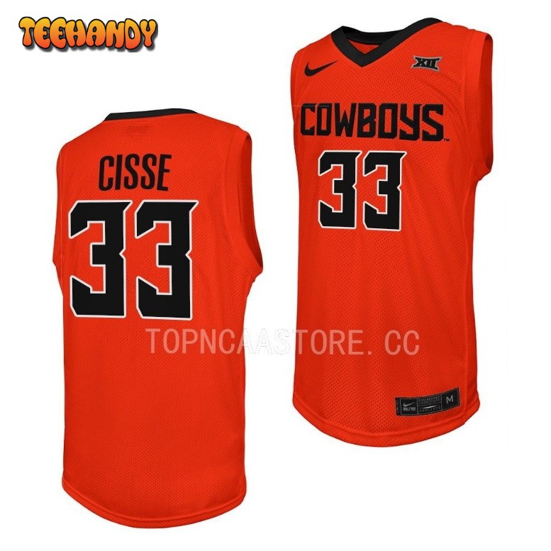 Oklahoma State Cowboys Moussa Cisse Orange College Basketball Jersey