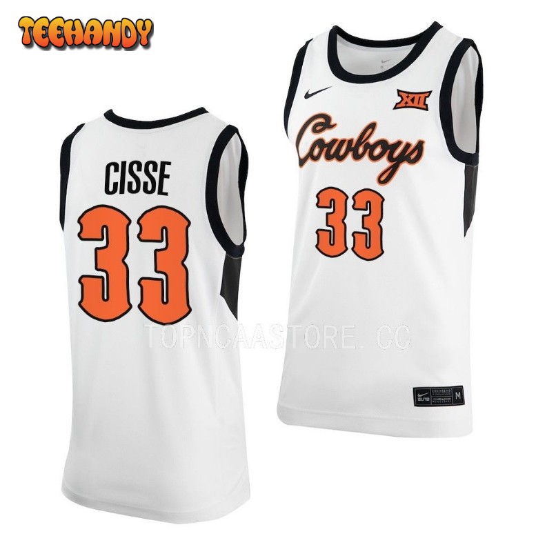 Oklahoma State Cowboys Moussa Cisse White Classic College Basketball Jersey