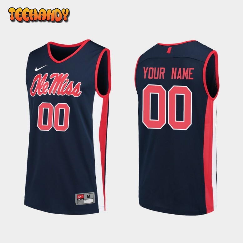 Ole Miss Rebels Custom Navy College Basketball Jersey