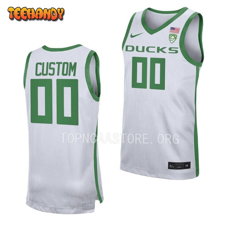 Oregon Ducks Custom 2023 White Replica College Basketball Jersey