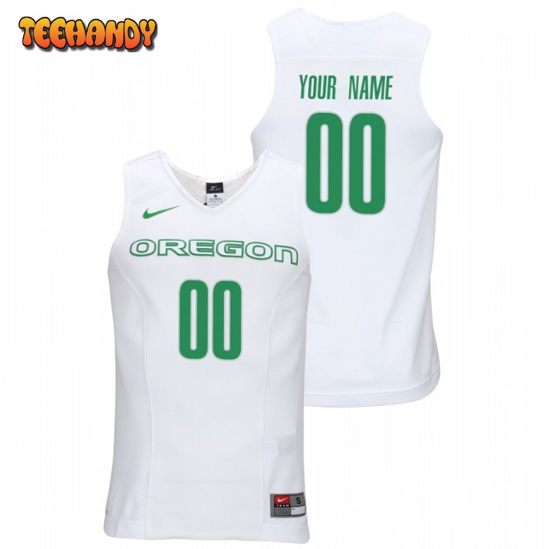 Oregon Ducks Custom White College Basketball Jersey