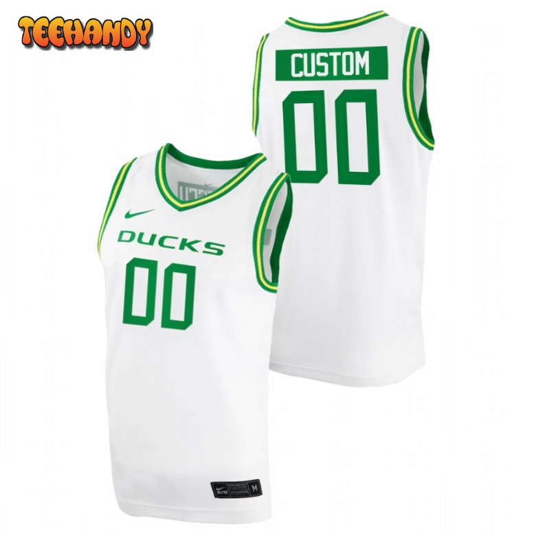 Oregon Ducks Custom White Replica College Basketball Jersey