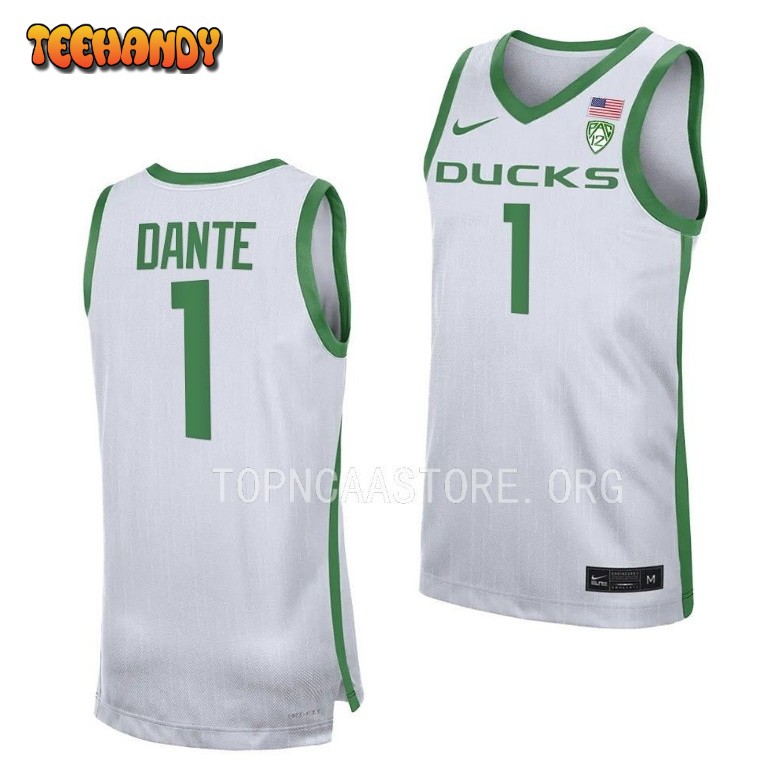 Oregon Ducks N’Faly Dante 2023 White Replica College Basketball Jersey