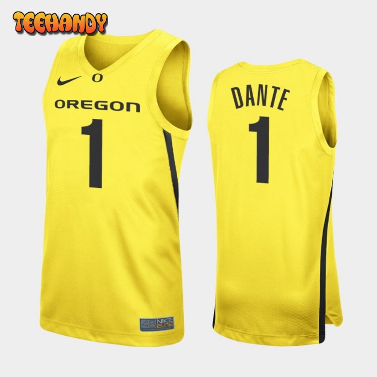 Oregon Ducks N’Faly Dante Yellow College Basketball Jersey