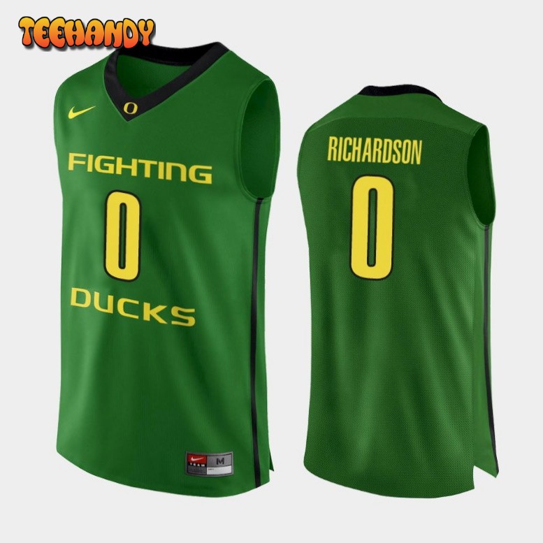 Oregon Ducks Will Richardson Green Authentic College Basketball Jersey