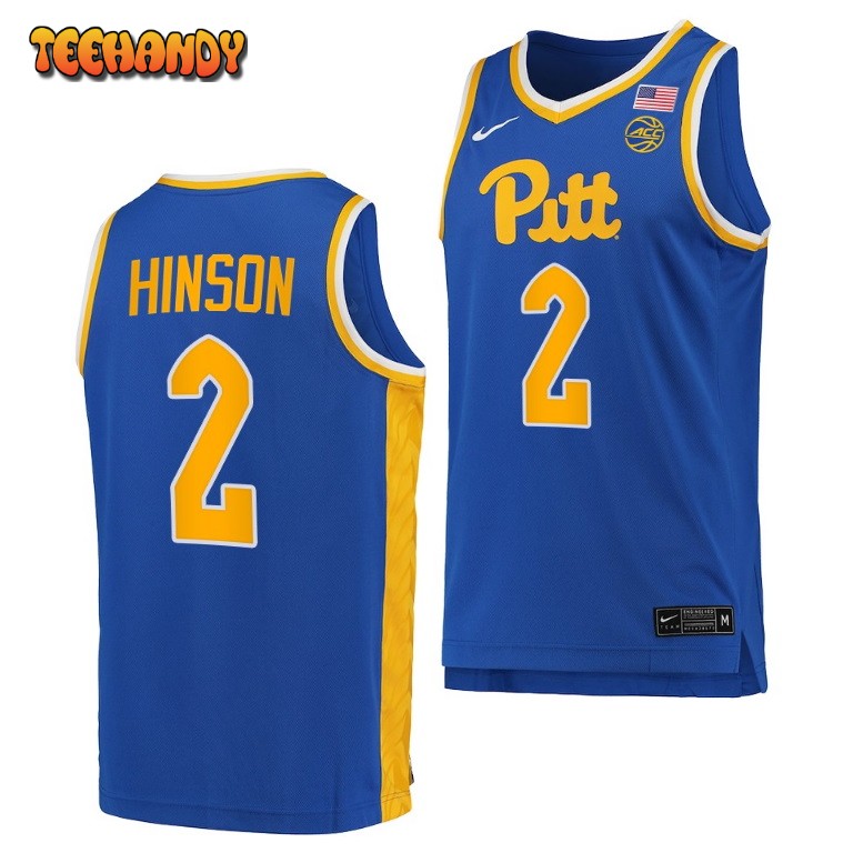 Pittsburgh Panthers Blake Hinson 2023 Royal Replica College Basketball Jersey