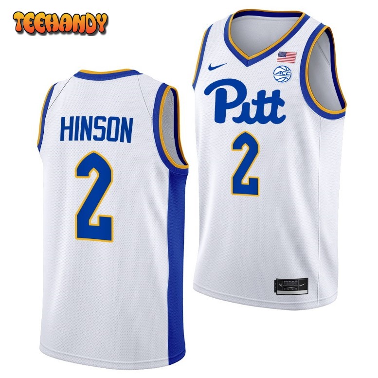 Pittsburgh Panthers Blake Hinson 2023 White Home College Basketball Jersey