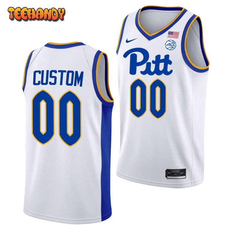 Pittsburgh Panthers Custom 2023 White Home College Basketball Jersey