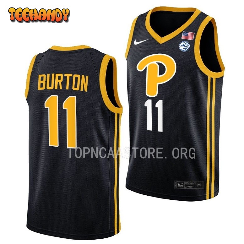 Pittsburgh Panthers Jamarius Burton Black College Basketball Jersey