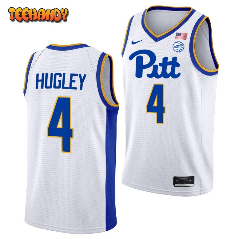 Pittsburgh Panthers John Hugley 2023 White Home College Basketball Jersey