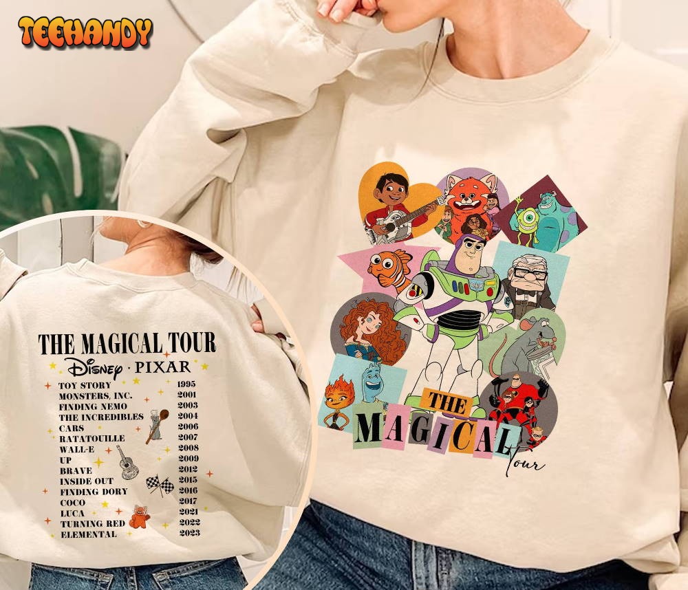 Pixar Magical Tour Shirt Pixar Characters Concert Music Shirt