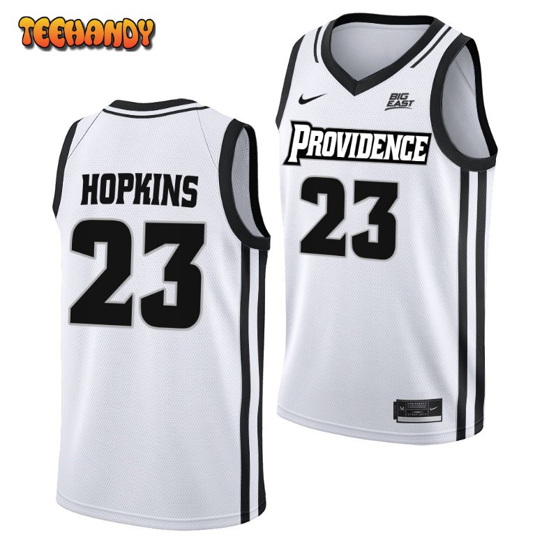 Providence Friars Bryce Hopkins 2023 White Home College Basketball Jersey