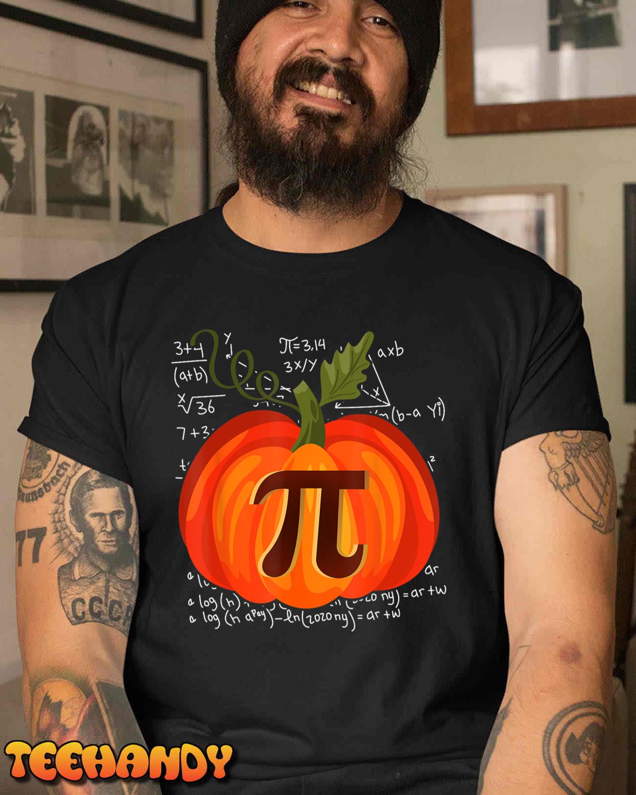 Pumpkin Pie Math Shirt Funny Halloween Thanksgiving Pi Day T-Shirt